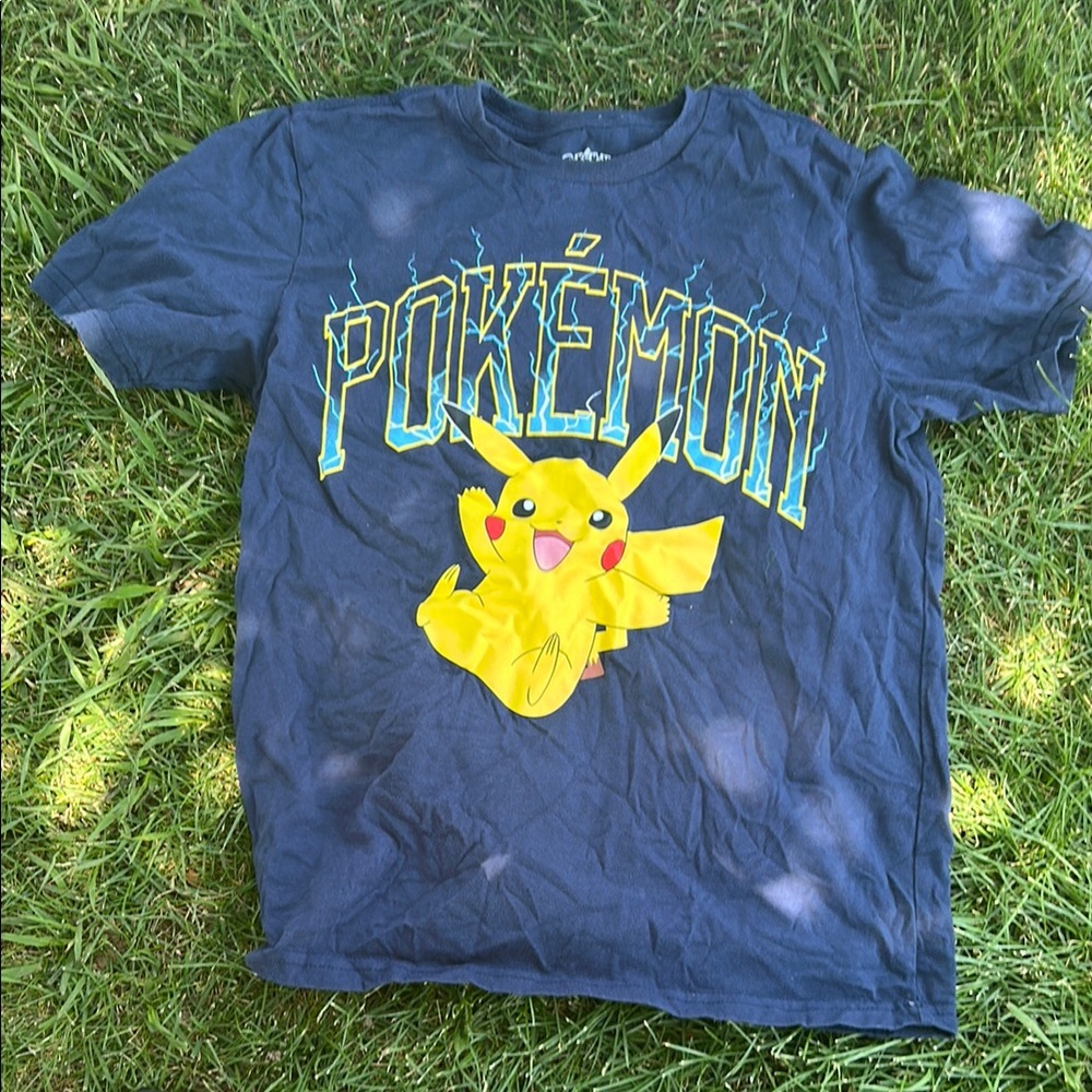 Pokemon Blue and Yellow Pikachu Short Sleeve Tee